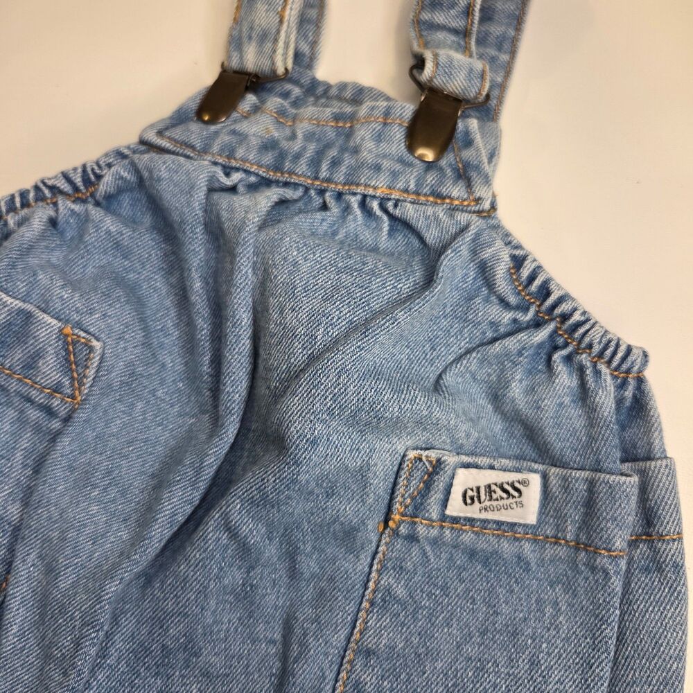 Vintage Guess Denim Bubble Romper 0-3 months 90s Baby